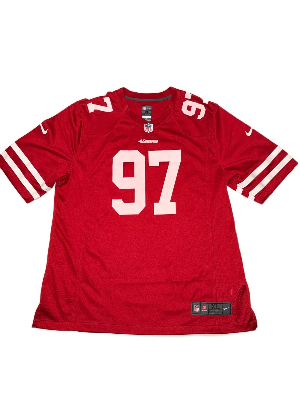 NFL 49ers Bosa #97 Jersey Nike Players On Field Red White San Francisco EUC